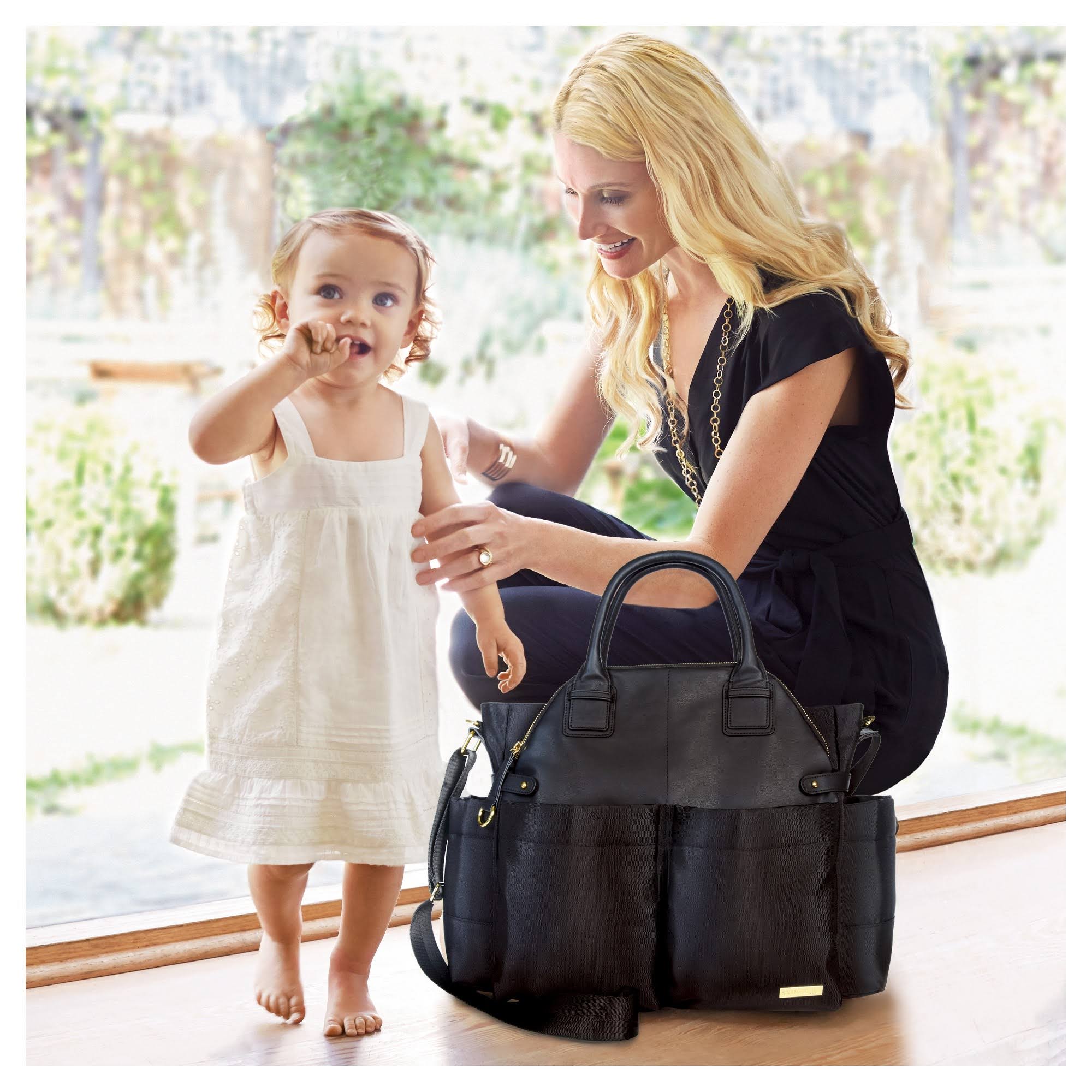 Skip Hop Chelsea Downtown Chic Satchel Diaper Bag - Black