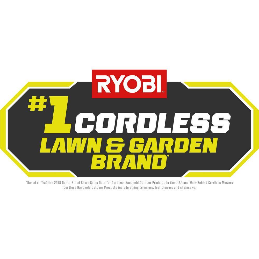 Ryobi One+ 18-Volt Cordless String Trimmer+Edger/Blower/Hedge Trimmer/Chainsaw Combo Kit (2) 4.0Ah Batteries/Chargers Included 3