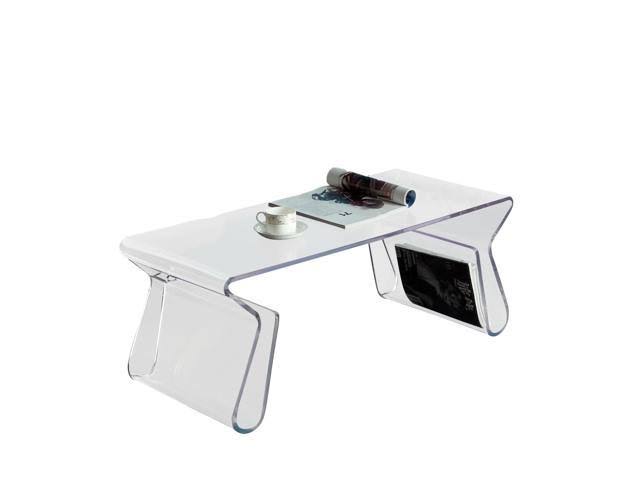 Modway Magazine Acrylic Coffee Table - Clear