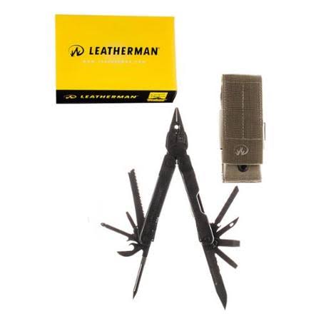 Leatherman Supertool 300 EOD Black Oxide Multitool Sheath Molle Brown