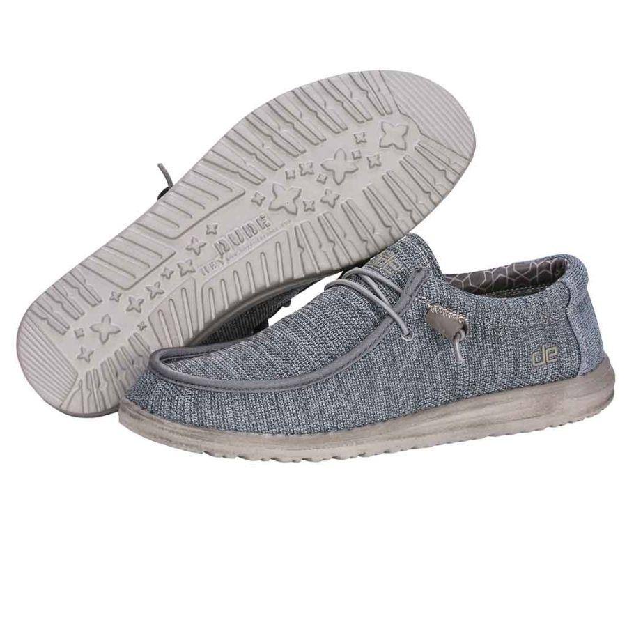 Hey Dude Wally Sox Men's Shoes Asphalt/Azur : 8 M