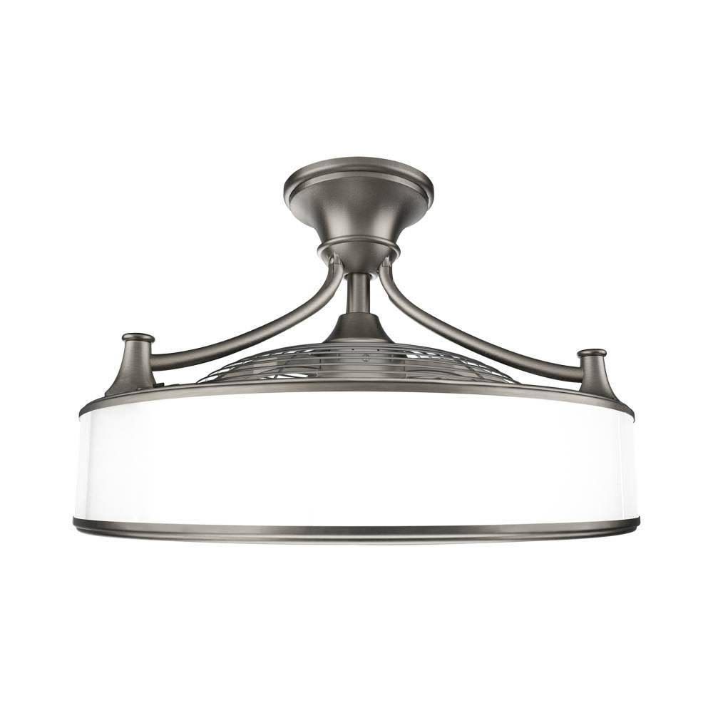 Anderson 22 in. LED Indoor/Outdoor Brushed Nickel Ceiling Fan with Remote