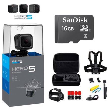 GoPro Hero5 Session - Hero 5 Session Action Camera + 16 GB microSD + GoPro Accessory Kit