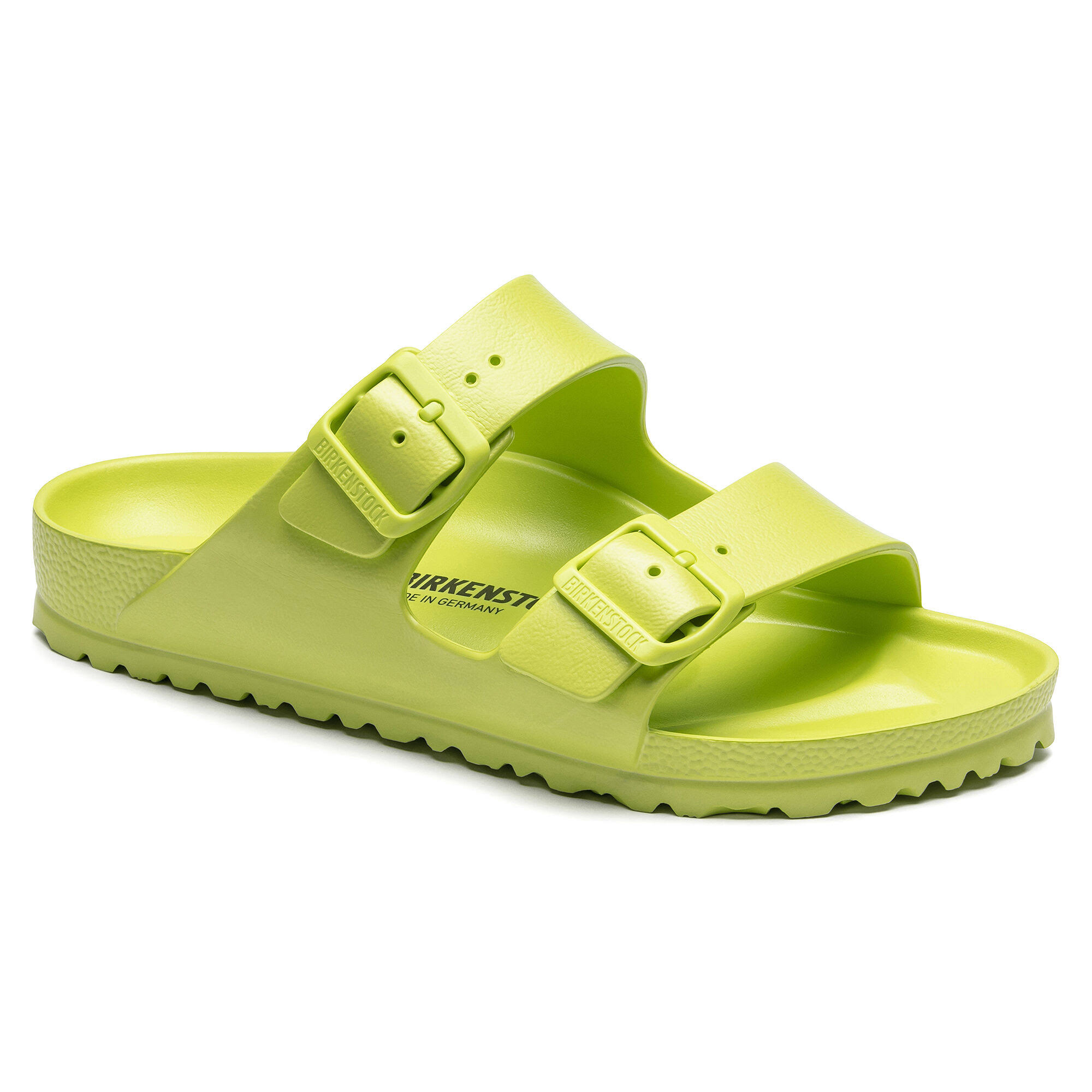 Birkenstock Arizona Essentials Eva Active Lime Two-Strap Sandals