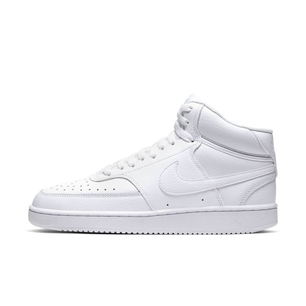 Nike Women&s Court Vision Mid Sneakers - White, 9