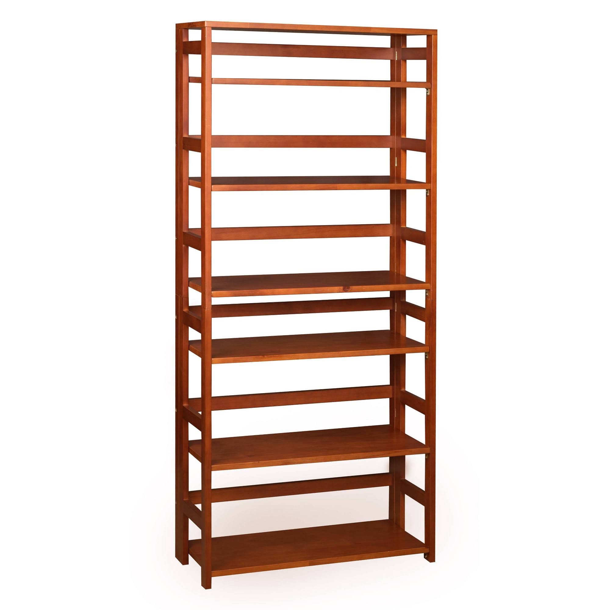 67x22 Cakewalk High Folding Bookcase Cherry - Regency