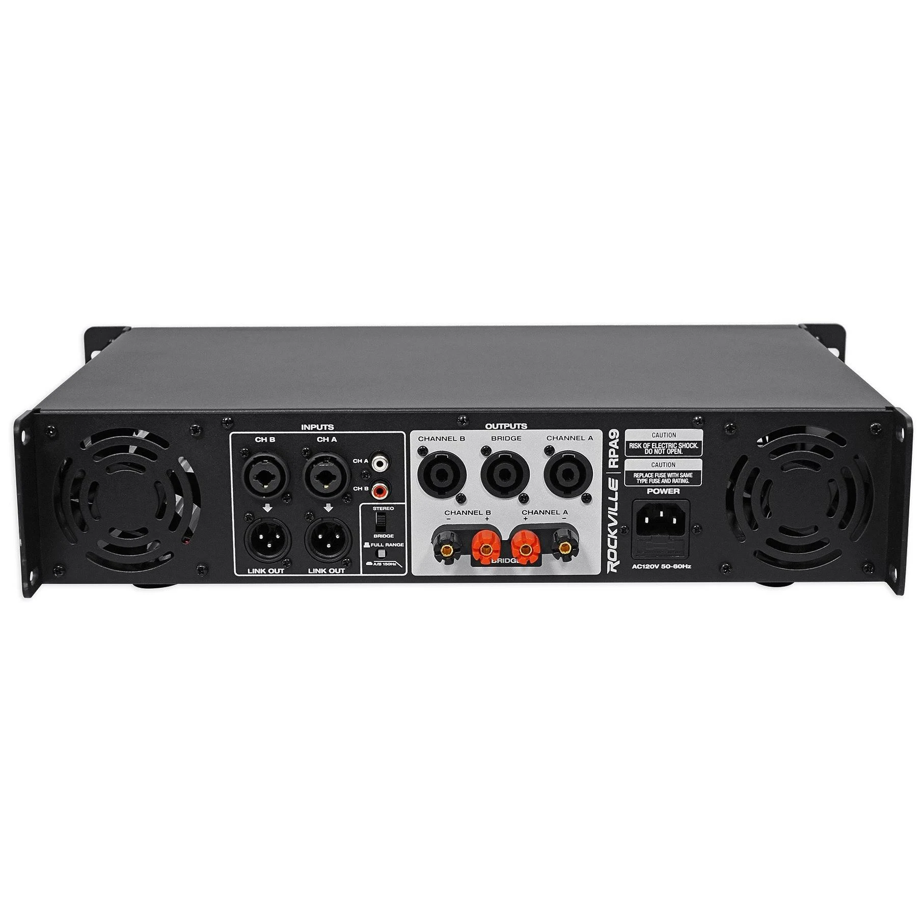 Rockville Rpa9 3000 Watt Peak / 1500W RMS 2 Channel Power Amplifier Pro/DJ Amp