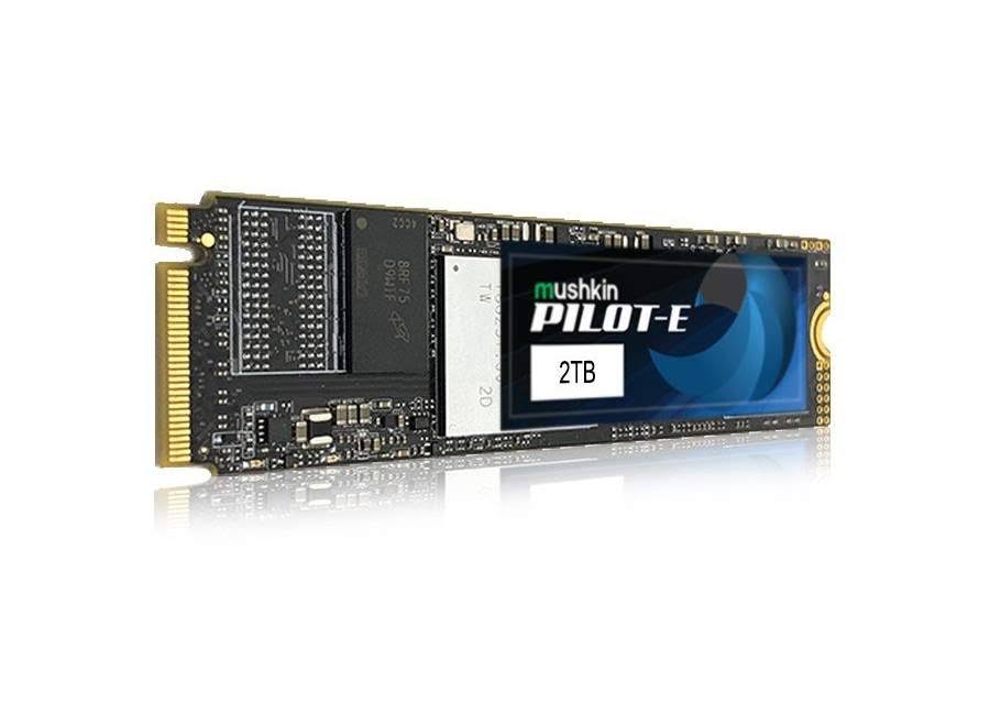 Mushkin Pilot-E M.2 2280 2TB PCIe Gen3 X4 NVMe 1.3 3D TLC Internal Solid State Drive (SSD) MKNSSDPE2TB-D8