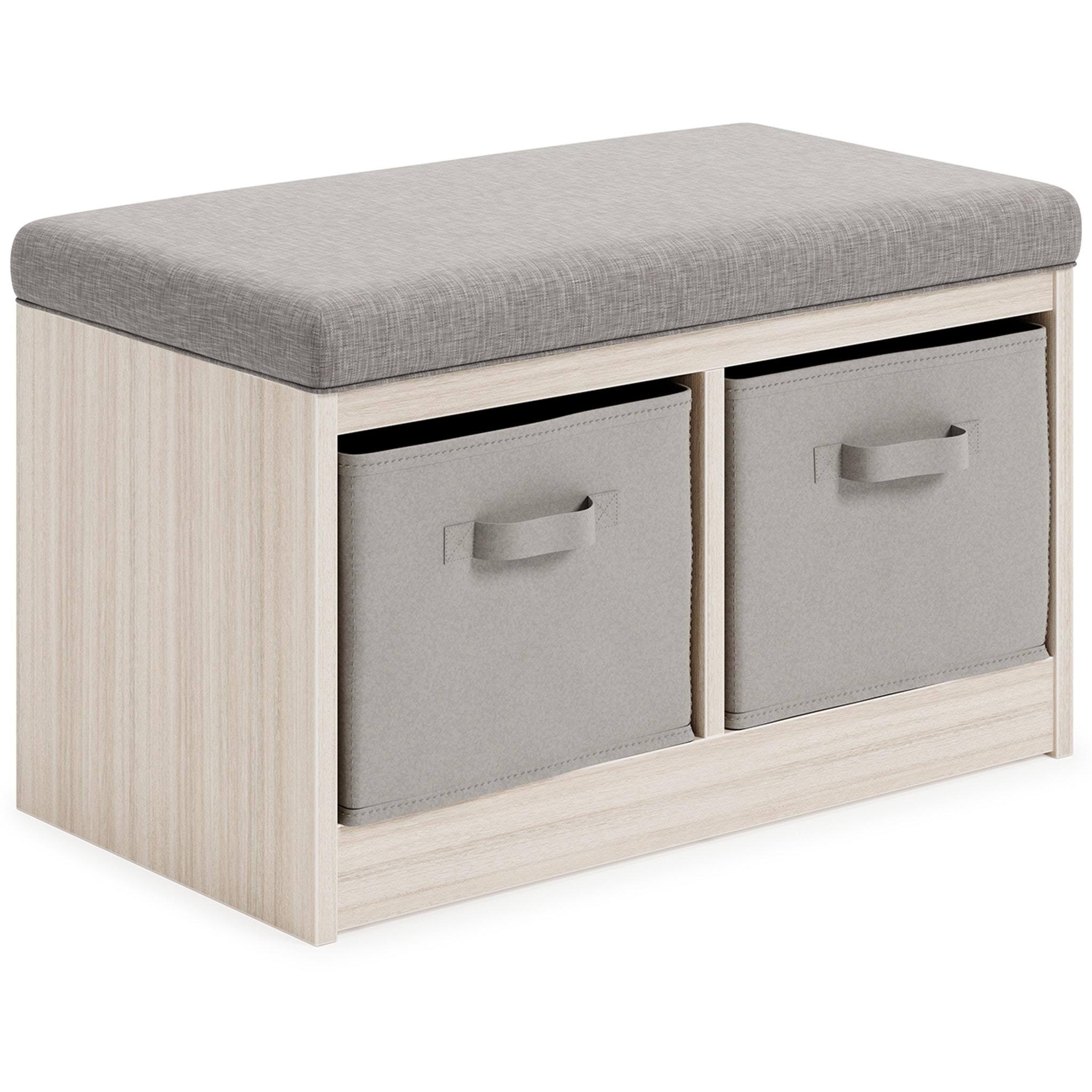 Signature Design by Ashley Blariden Storage Bench, Gray