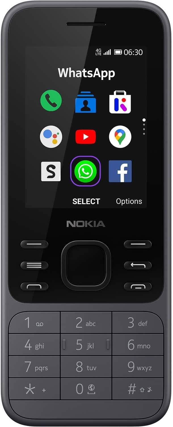 Nokia 6300 4G LTE Single SIM Unlocked GSM WhatsApp, Google Maps, 4G and WiFi Hotspot, Google Assistant – Light Charcoal Worldwid
