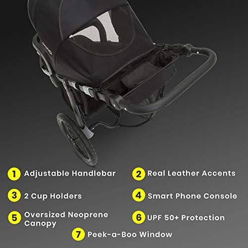 Jeep Hydro Sport Plus Jogger Stroller Black (001)