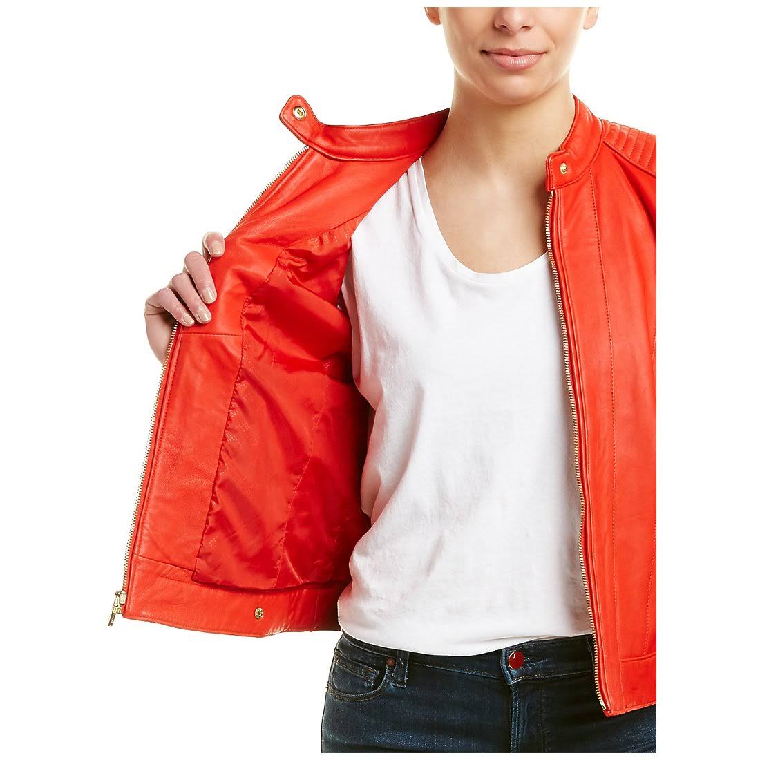 Cole Haan Leather Racer Jacket