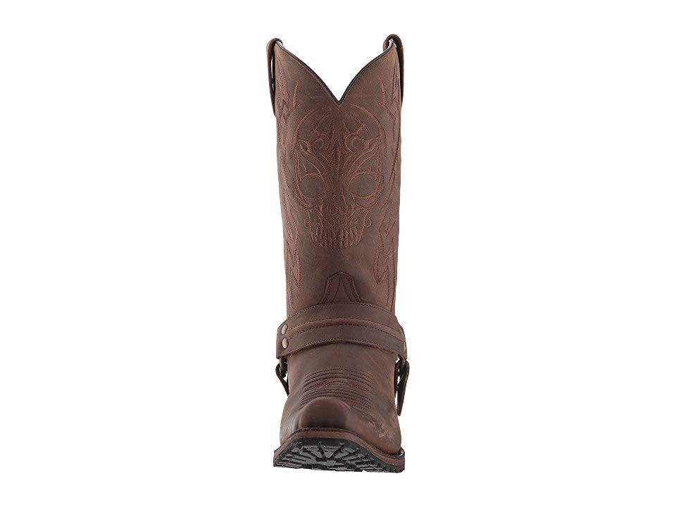 Roper Skull Embroidered Men's Brown Boots