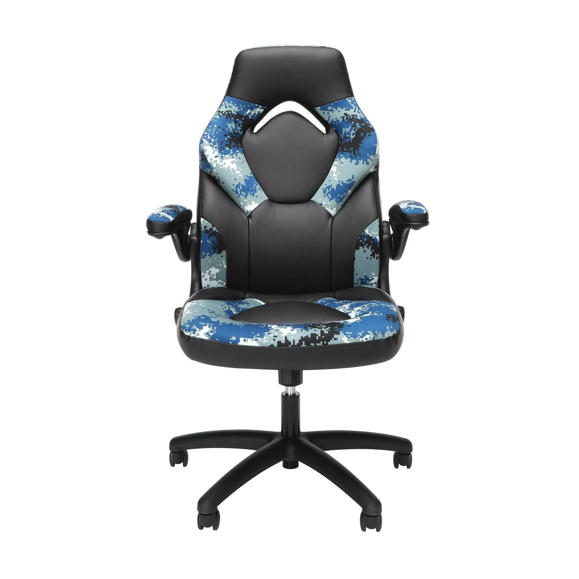 Ofm Essentials Collection Racing Style Bonded Leather Gaming Chair, in Arctic Camo (ESS-3085-ARC)