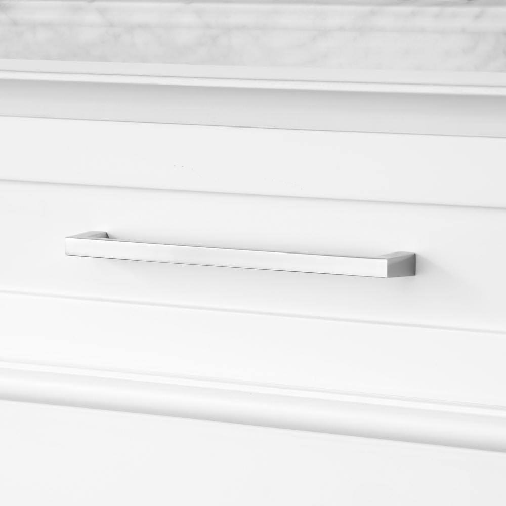 Home Decorators Collection Sonoma 36 in. W x 22 in. D Bath Vanity in White with Carrara Marble Top with White Sinks