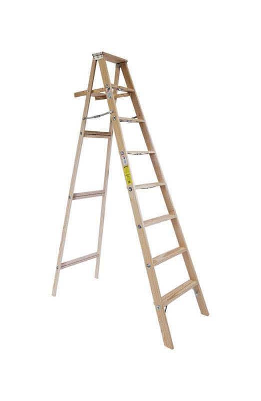 Michigan Ladder 8 Foot H Wood Step Ladder Type II 225 Pound
