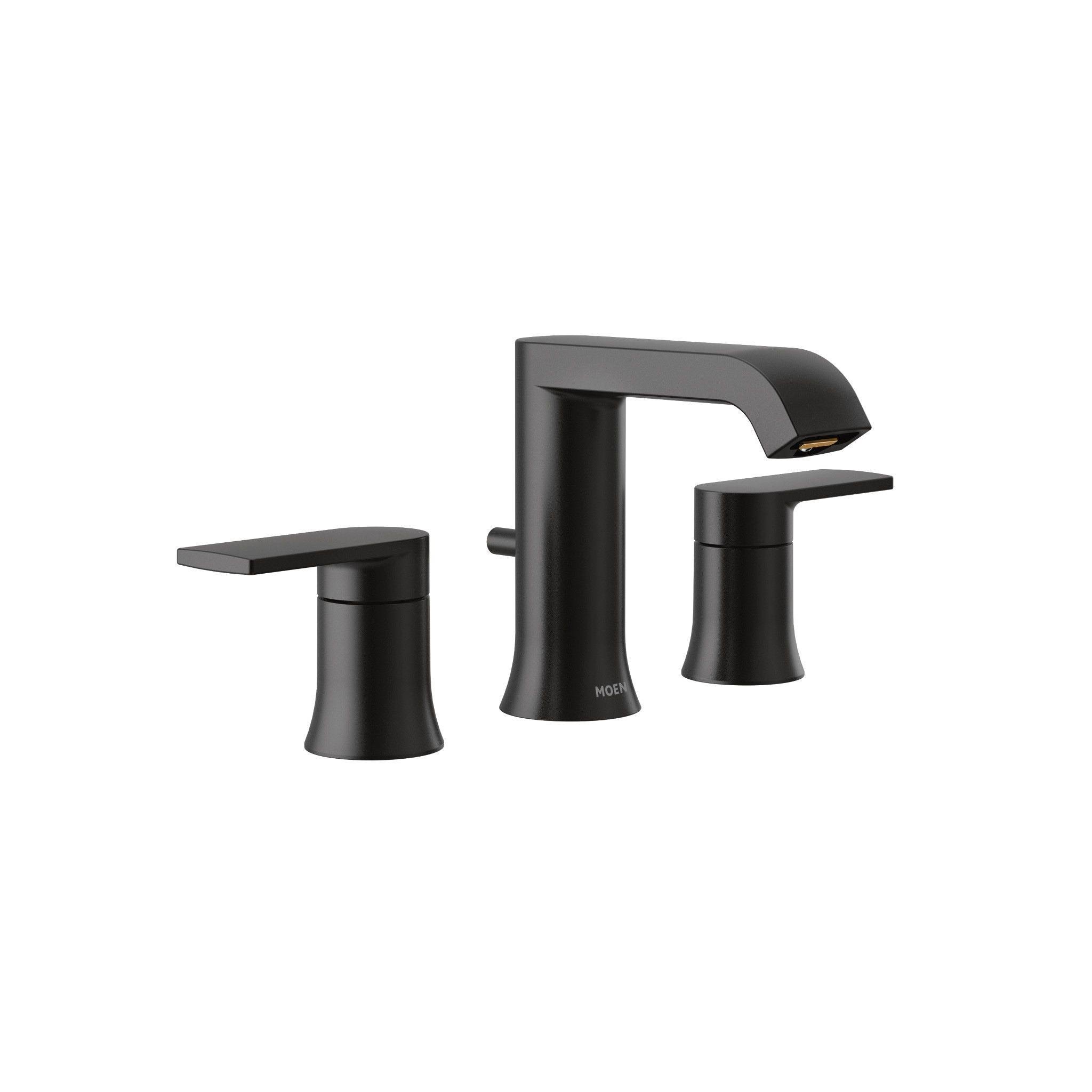 Moen T6708BL Genta Widespread Bathroom Faucet in Matte Black