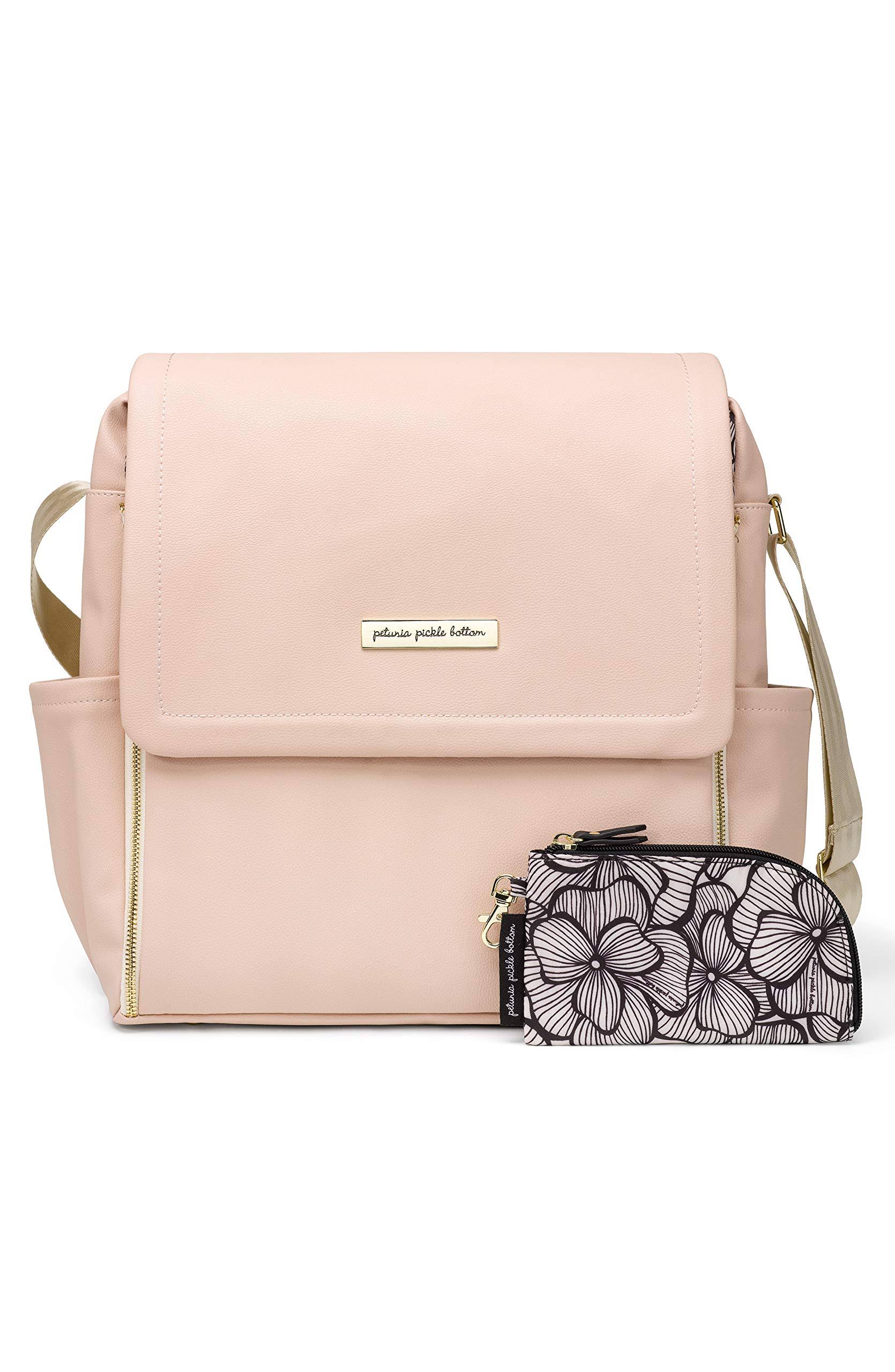 Petunia Pickle Bottom Boxy Backpack Diaper Bag in Blush Leatherette