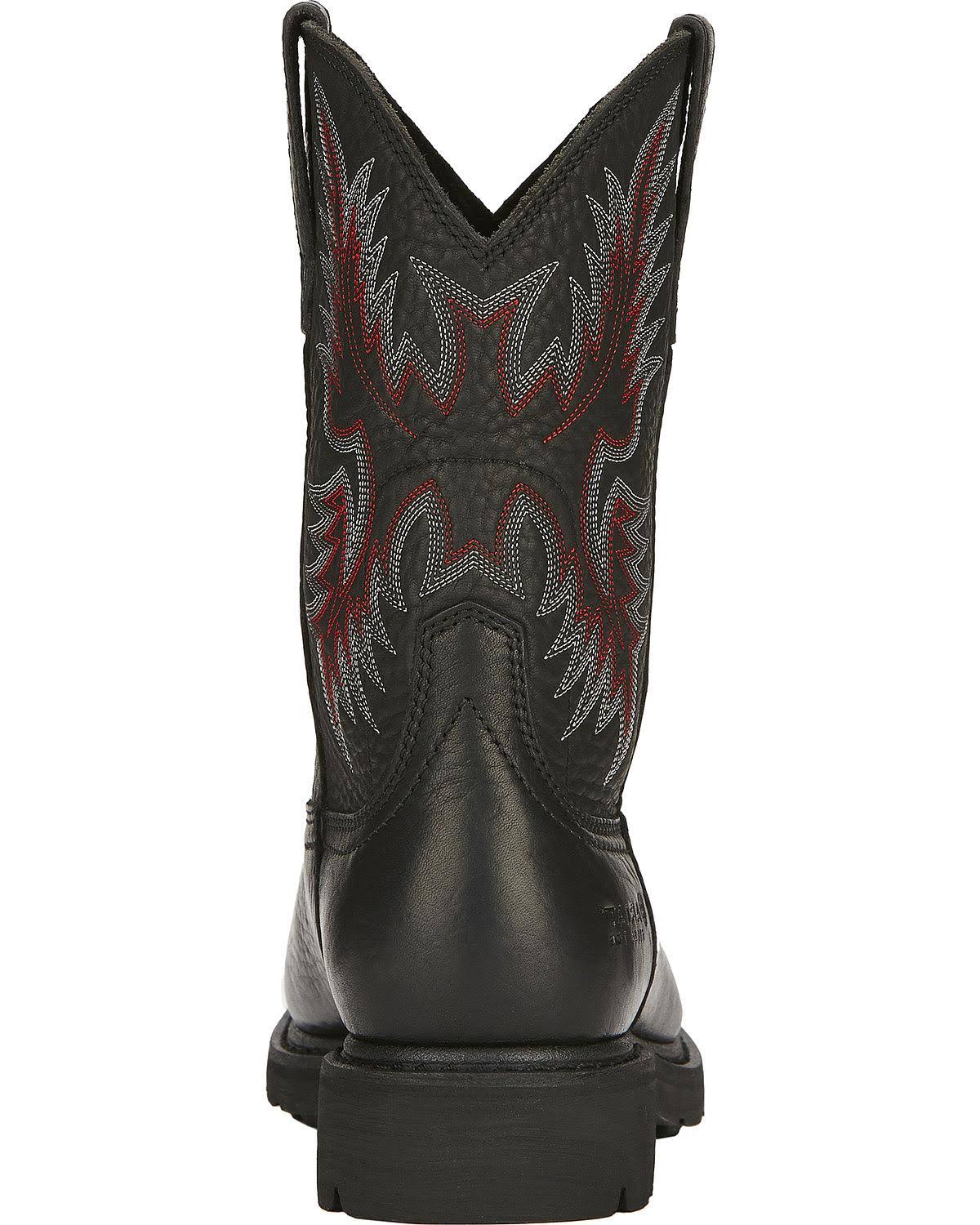 Ariat Men's Sierra Black Wide Square Steel Toe Work Boots