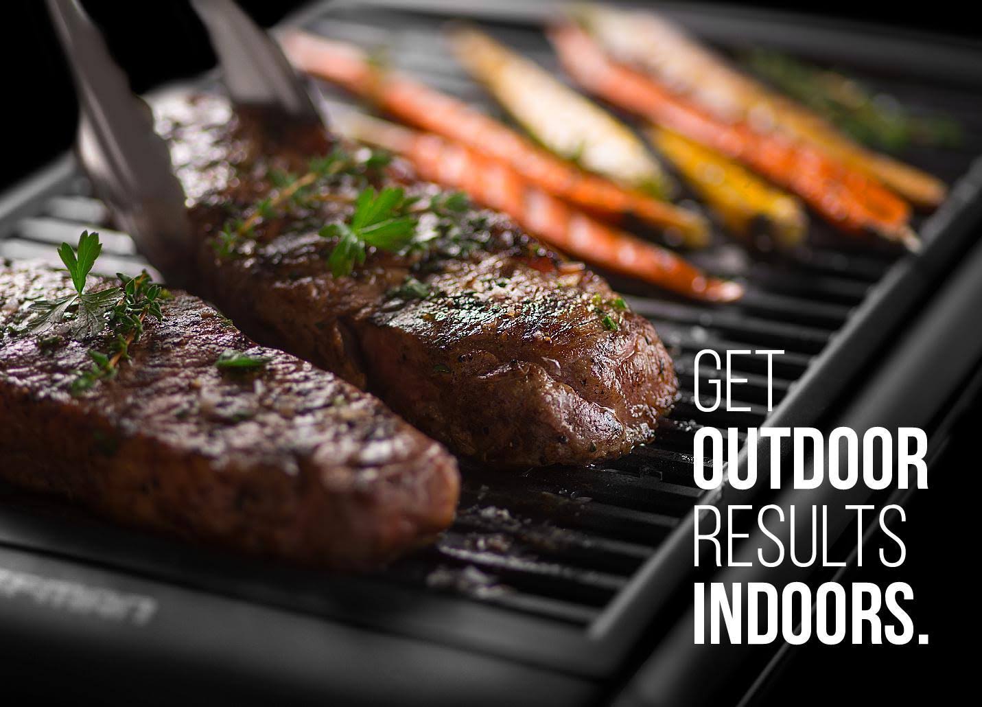 Chefman - Electric Smokeless Indoor Grill with Nonstick Coating - Black