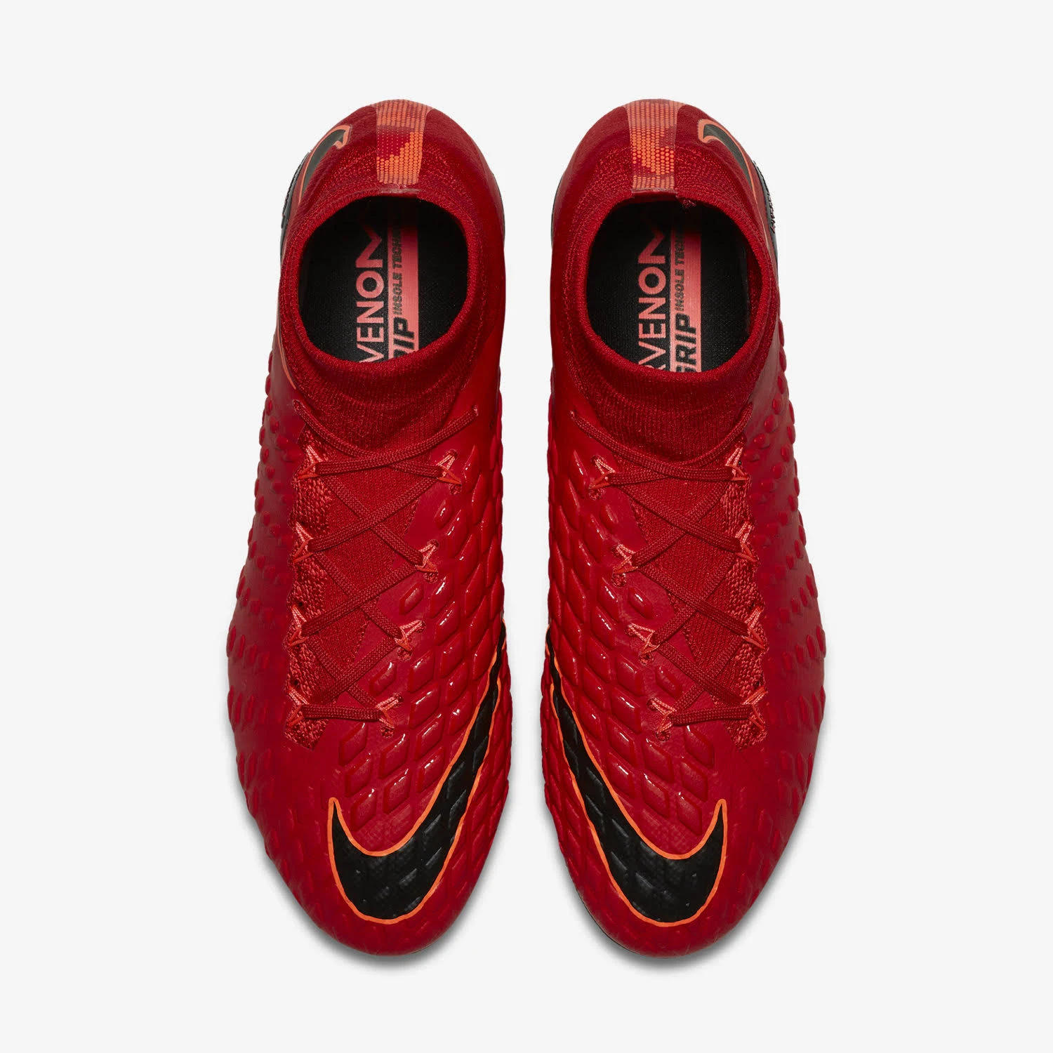 Nike Hypervenom Phantom III DF FG Soccer Cleats Red-Black - 8.5