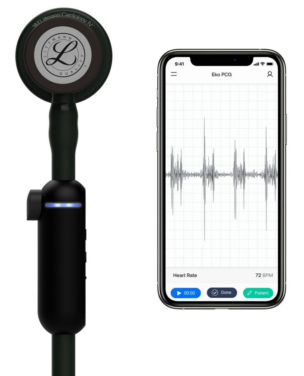 3M Littmann Core Digital Stethoscope - Black / Rainbow