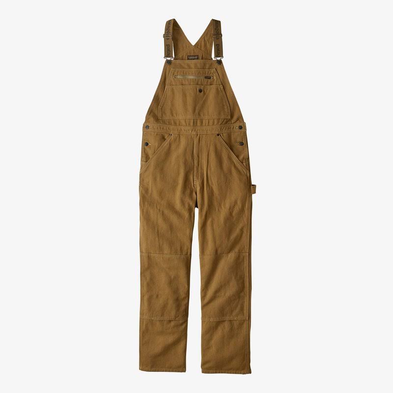 Patagonia Men's Iron Forge Hemp Canvas Bib Overalls - Long - Workwear Pants - Brown - 55115 - 30