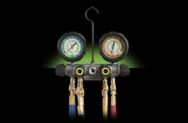 Hilmor 1839109 R410A 4-Valve Manifold with Hoses