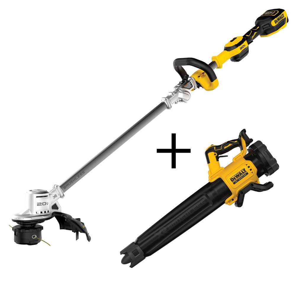 DeWalt 20V Max Brushless Cordless String Trimmer Kit with Bonus 20-Volt Max Cordless Brushless Blower (Tool Only)
