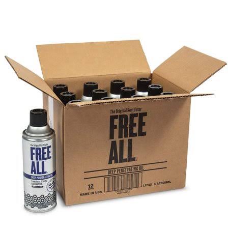 Free All Deep Penetrating Oil - Free Rusted and Frozen Parts - Silicone-Free 12 Count, Clear, Size: One Size
