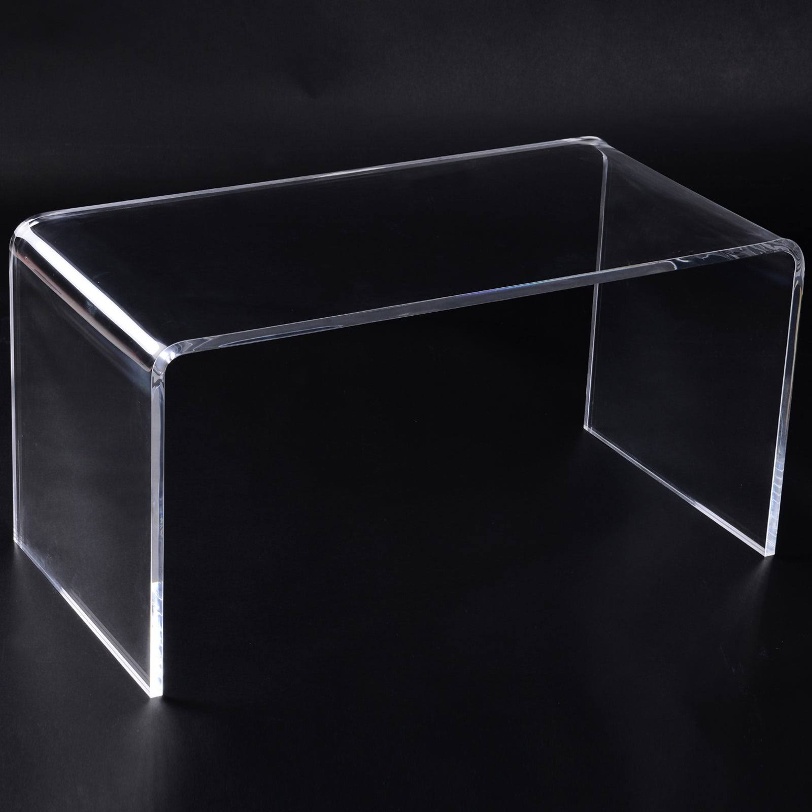 HOMCOM 32x22 Rectangle All Acrylic 20mm Waterfall Coffee Table- Clear