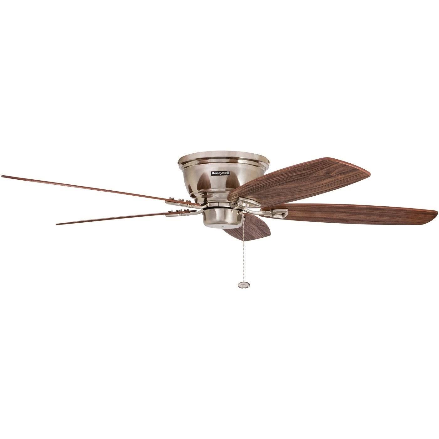 Honeywell 52x22 Glen Alden Brushed Nickel Hugger Ceiling Fan with 4 Light