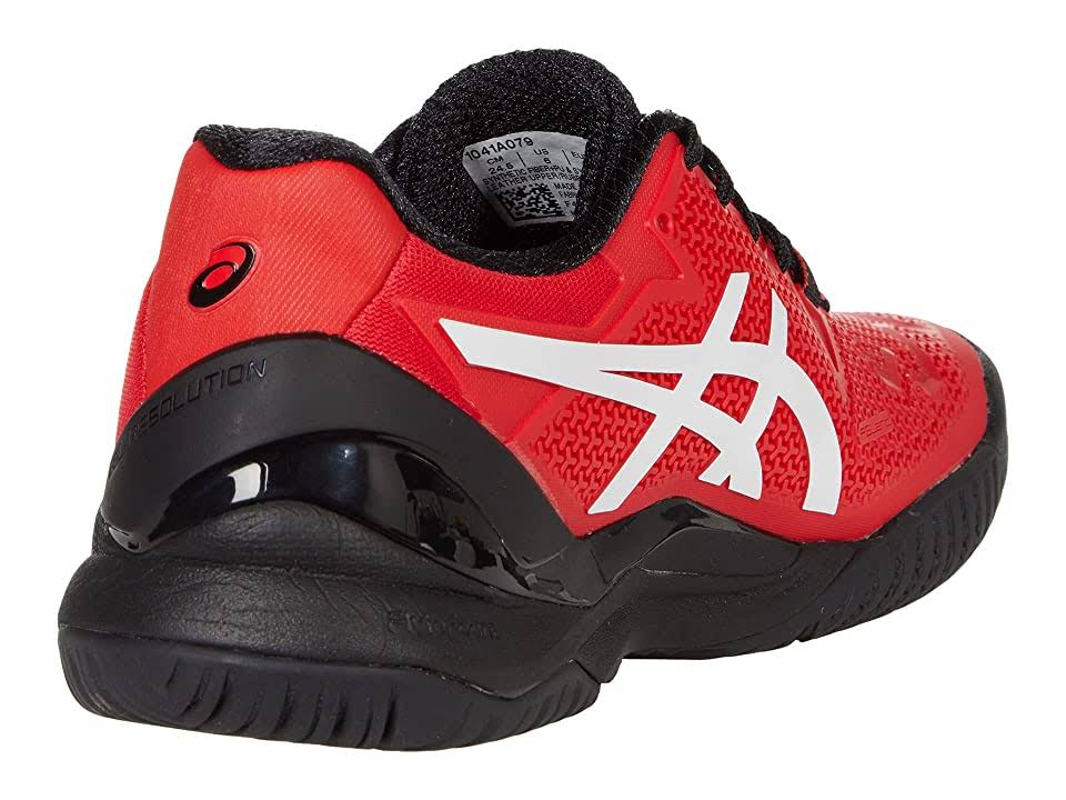 Asics Men's GEL-Resolution 8 Tennis Shoe (Electric Red/White)