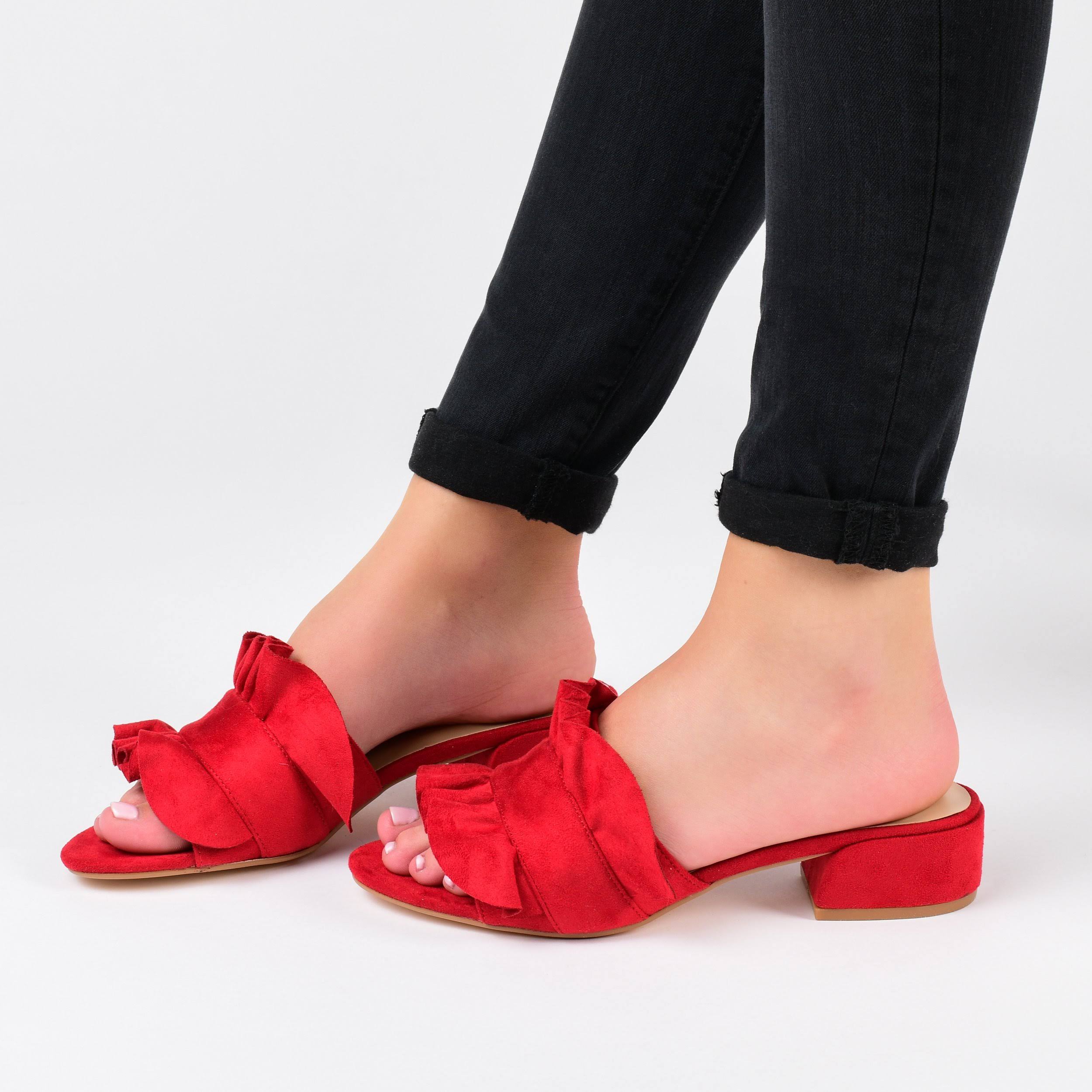 Journee Collection Women's Sabica Mules - Red
