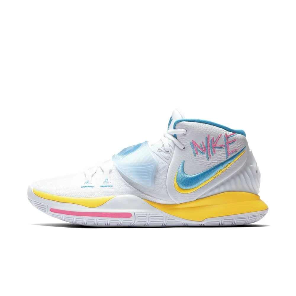 Nike Kyrie 6 Basketball Shoes in White, Size: 4.5 | BQ4630-101