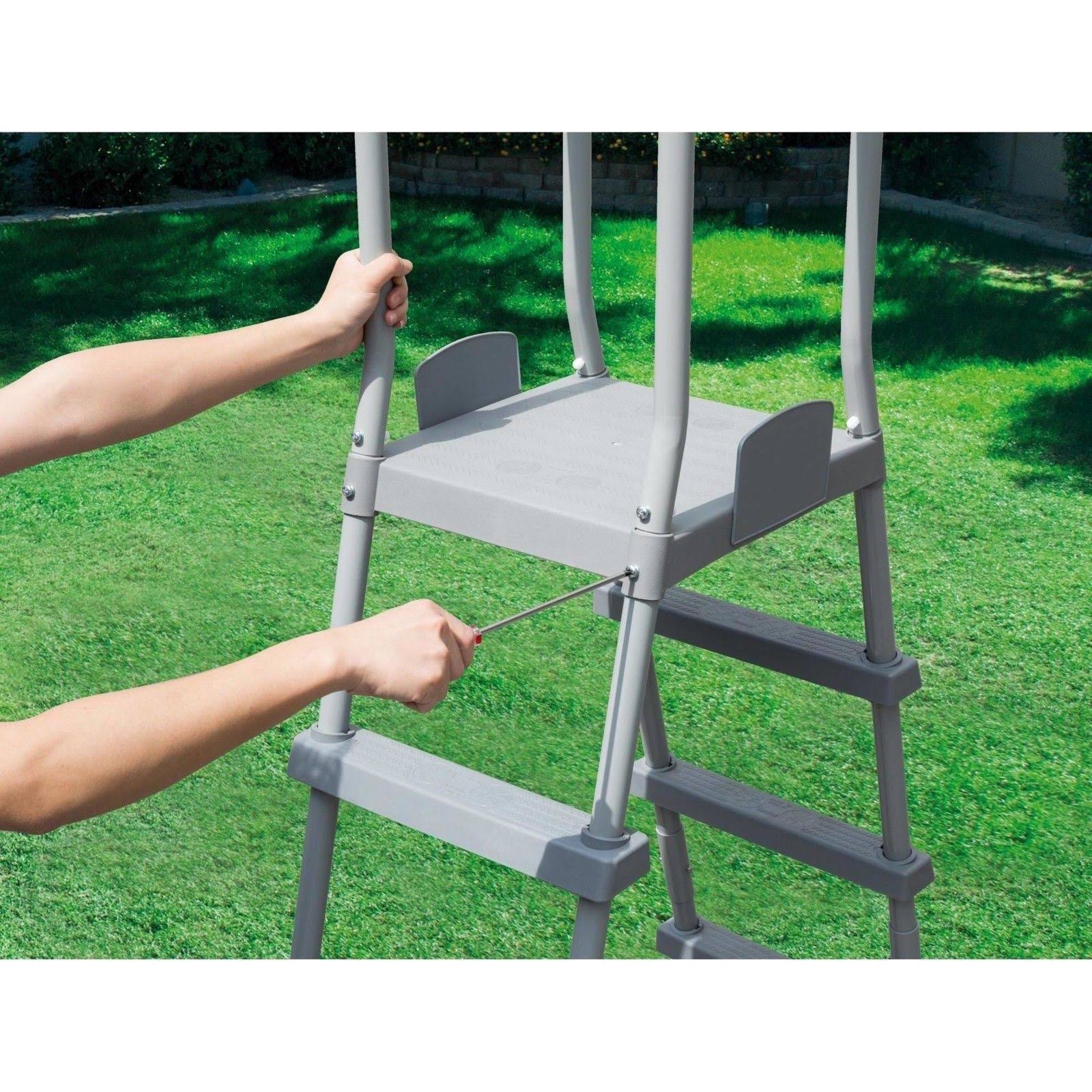 Coleman Power Steel 22& x 52 inch Frame Swimming Pool Set, Gray