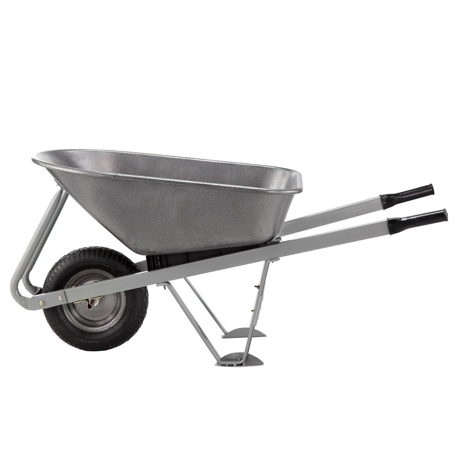 Groundwork Steel Wheelbarrow, 400 lb. Capacity, Size: 61 in