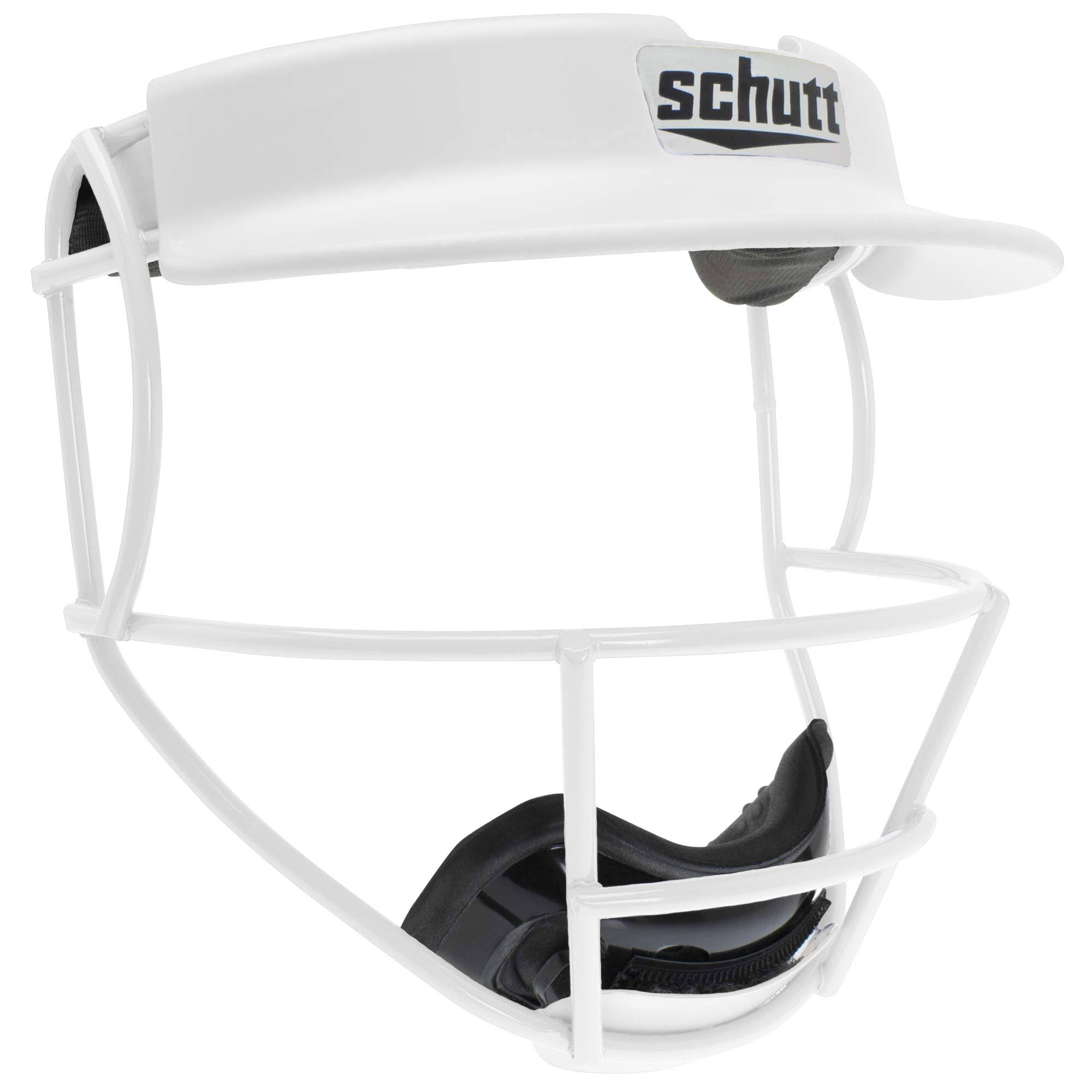 Schutt Sports Titanium V2 Softball Fielder's Guard Varsity Faceguard with VISOR, White