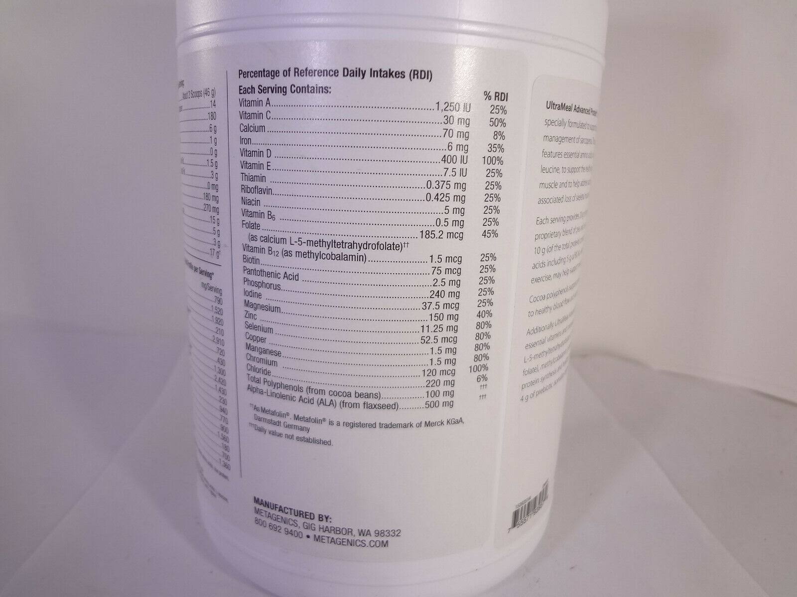 Metagenics - UltraMeal Advanced Protein Dutch Chocolate