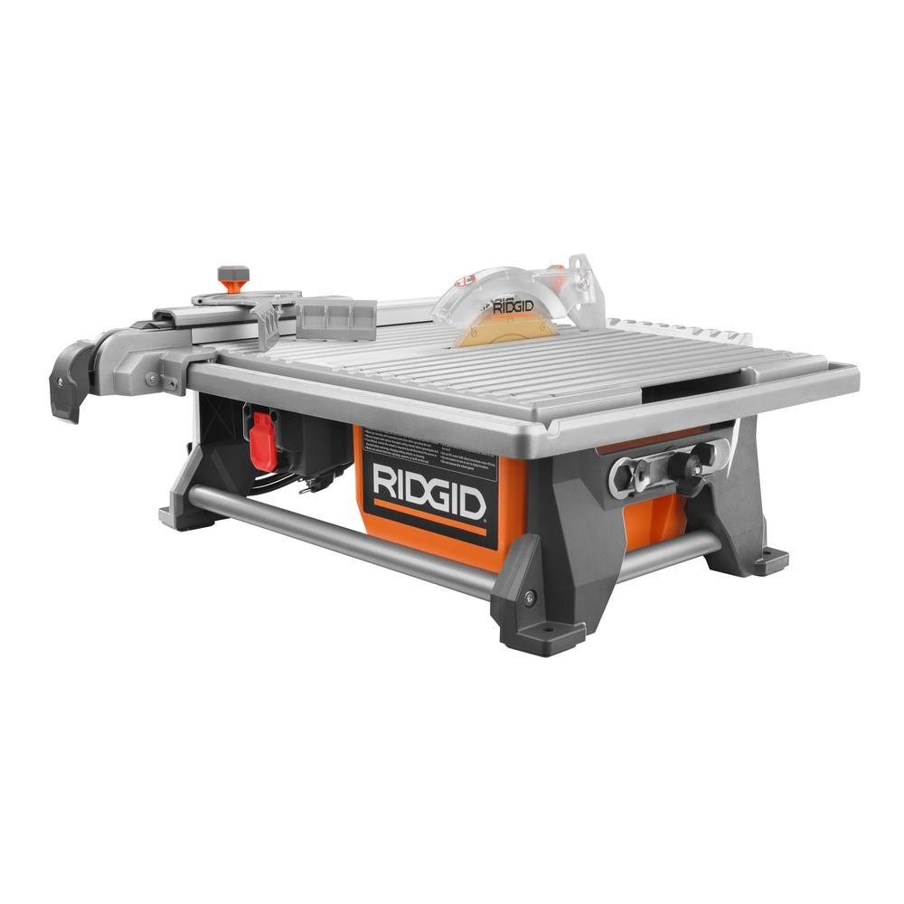 Ridgid R4021SN 120-Volt 7 in. Tabletop Wet Tile Saw with Stand
