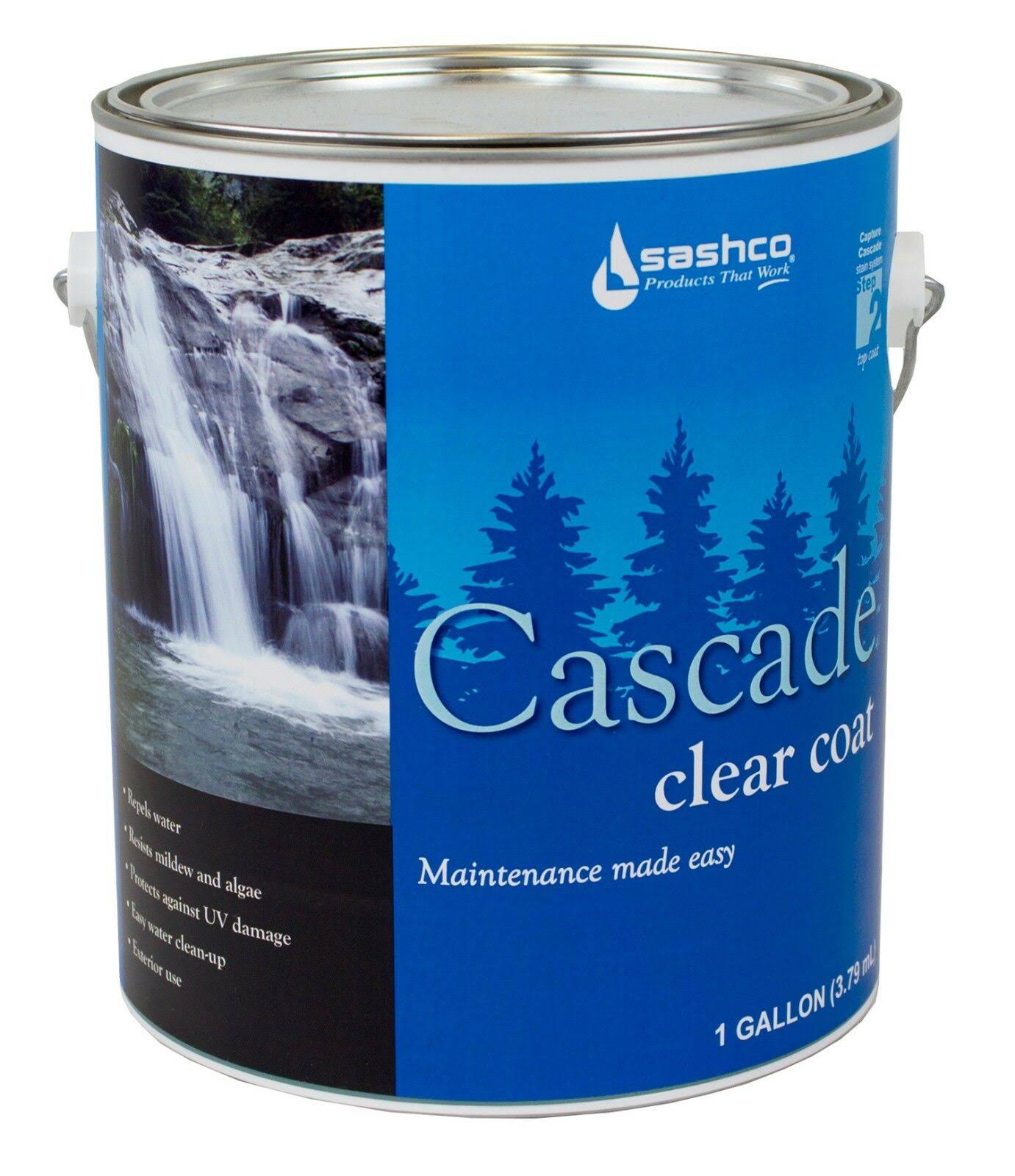 Sashco Cascade Clear Coat 1 Gallon Pail / Semi-Gloss