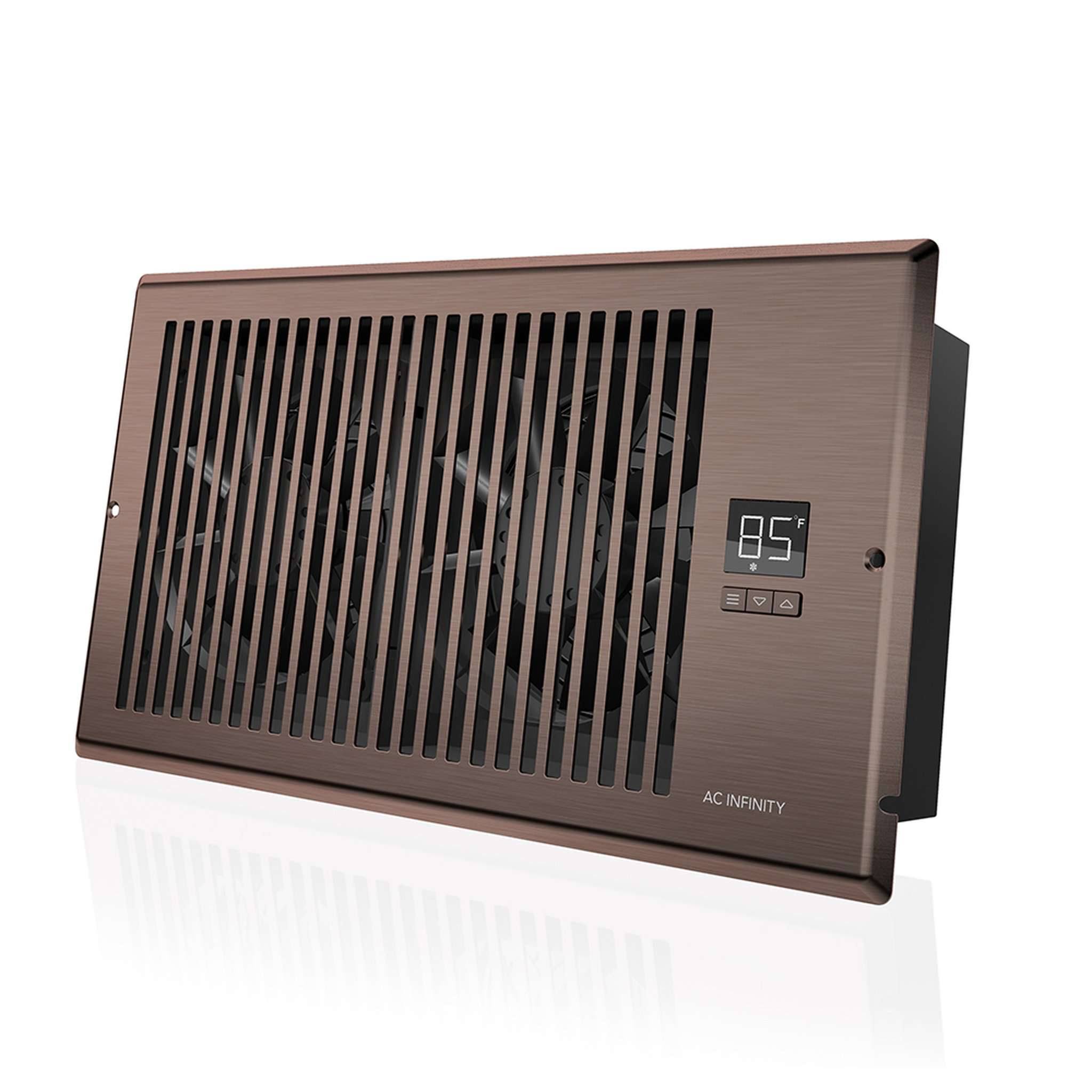 AC Infinity Airtap T6 6-in x 10-in Register Booster Fan - Bronze