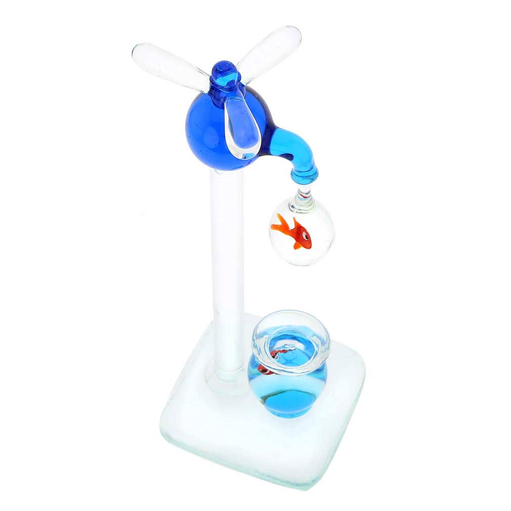 Murano Glass Faucet and Aquarium with Fish