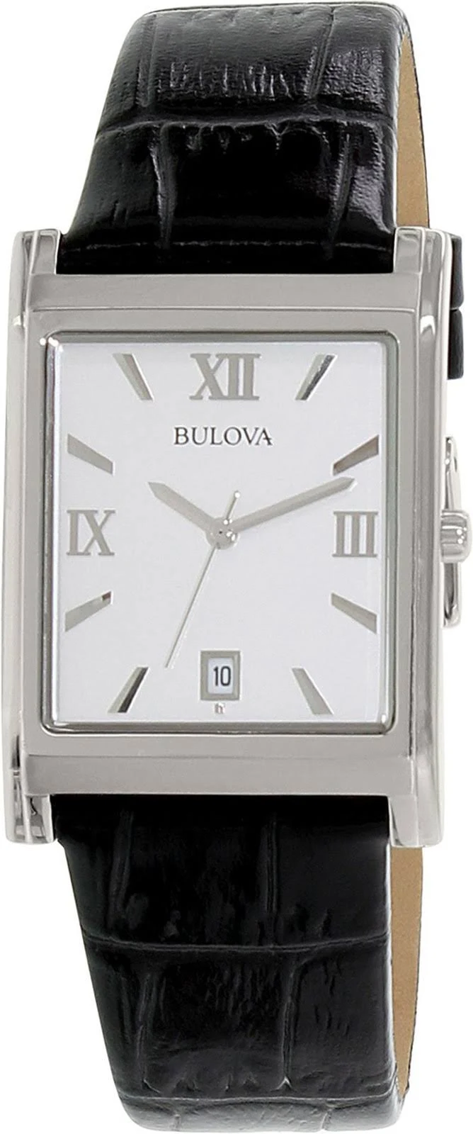 Bulova Silver Dial Leather Strap Men's Watch 96B107