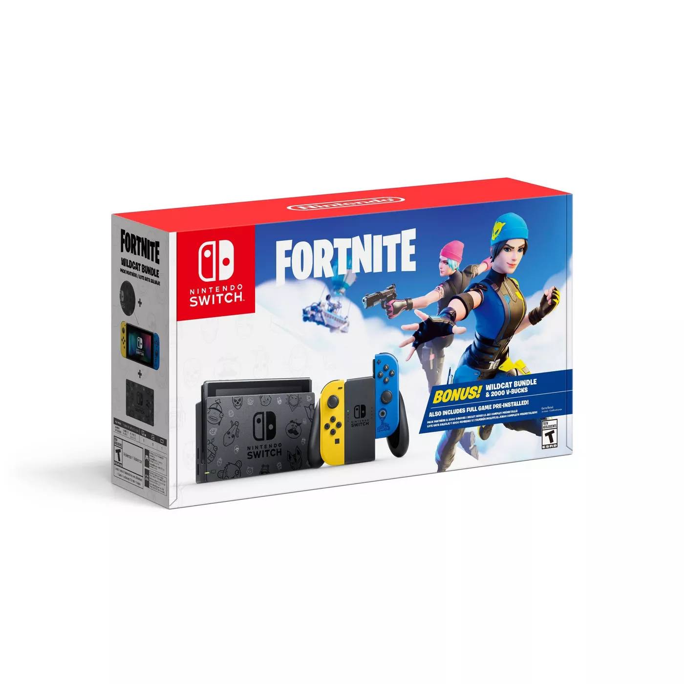 Nintendo Switch Console Fortnite Wildcat Bundle Edition