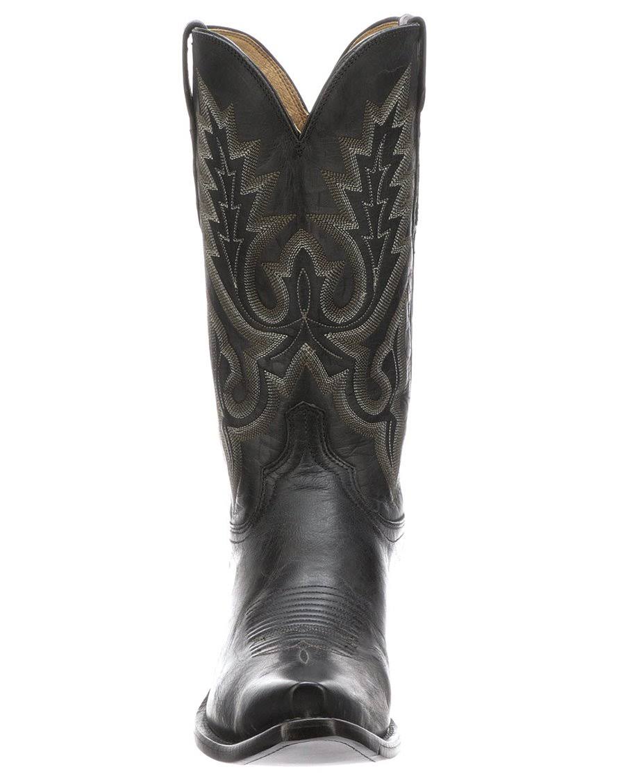 Lucchese Western Boots Men Madras Goat Snip Toe M1007.S54 Black