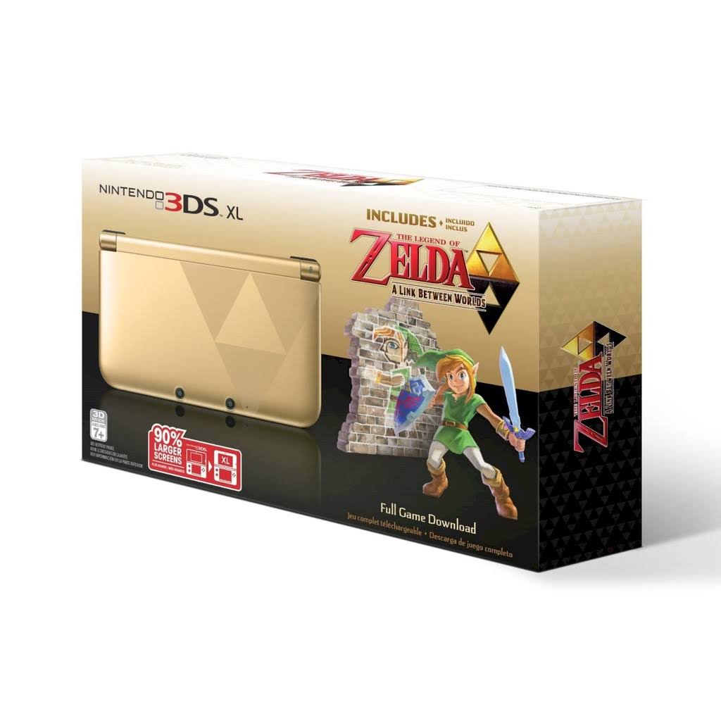 Nintendo 3DS XL Gold/Black - Limited Edition Bundle with The Legend of Zelda: A Link Between Worlds