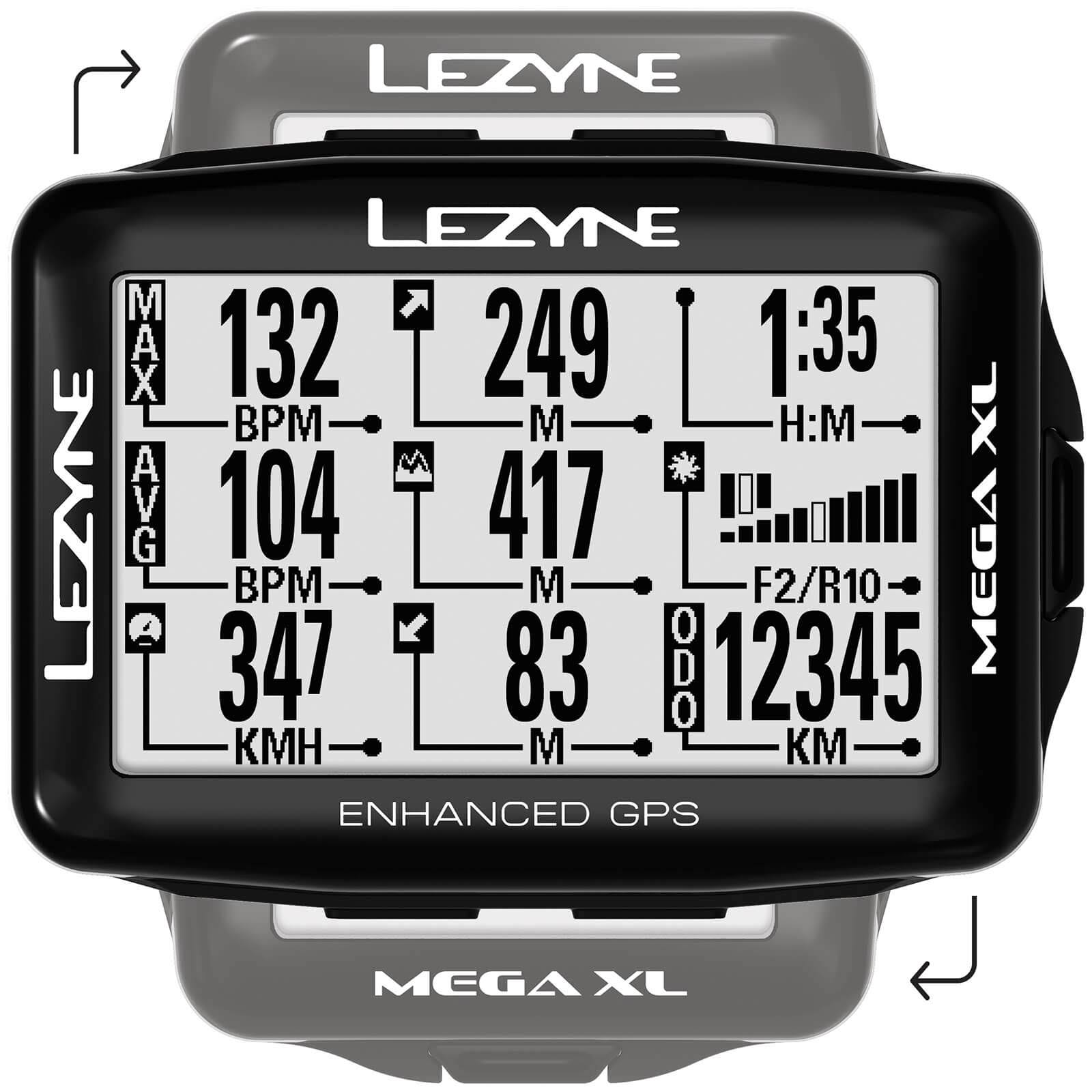 Lezyne Mega XL GPS Computer-Loaded Black