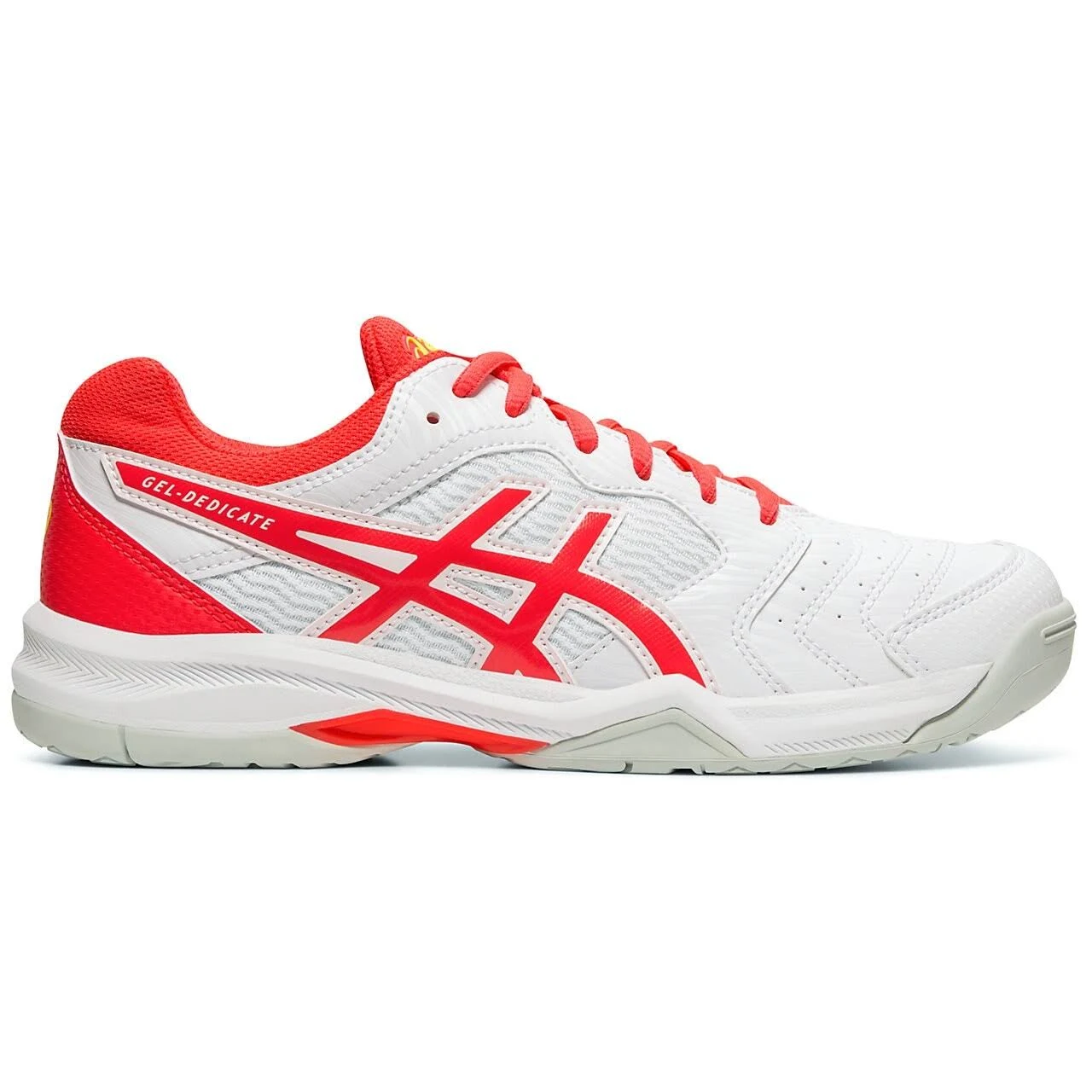 Asics Gel Dedicate 6 Women's Tennis Shoe (White/Laser Pink)