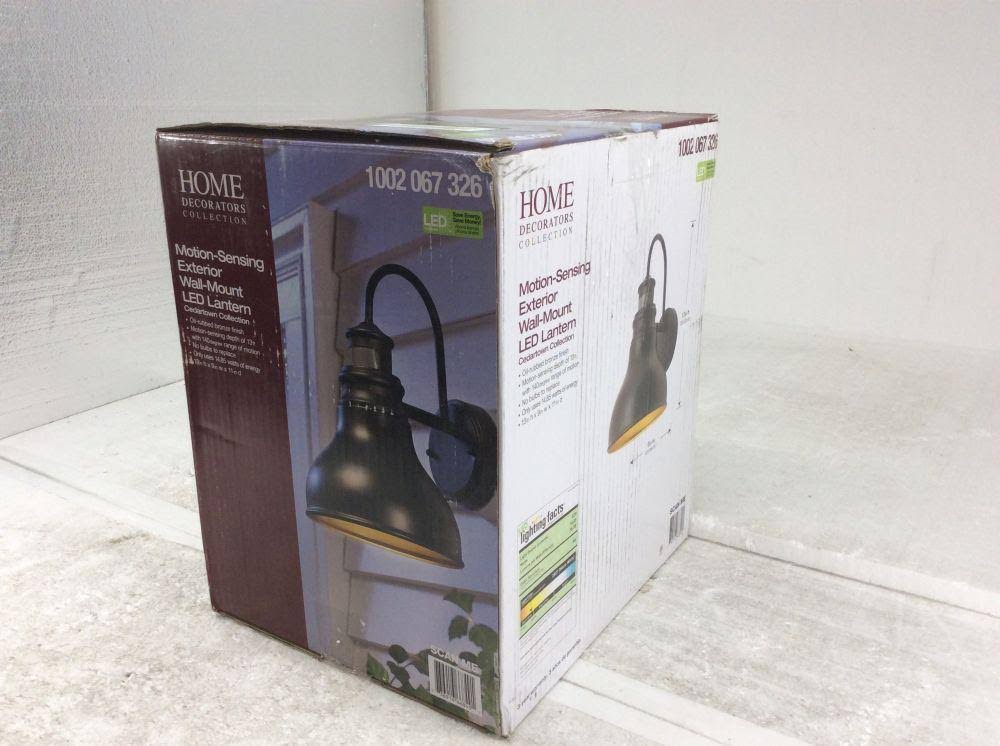 Home Decorators Collection Oil Rubbed Bronze Outdoor LED Motion Sensor Wall Lantern